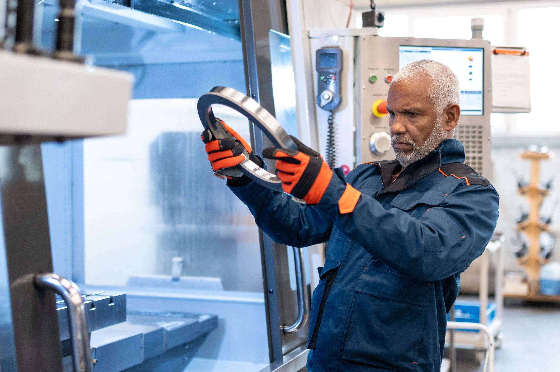 Engineer monitoring industrial automation systems